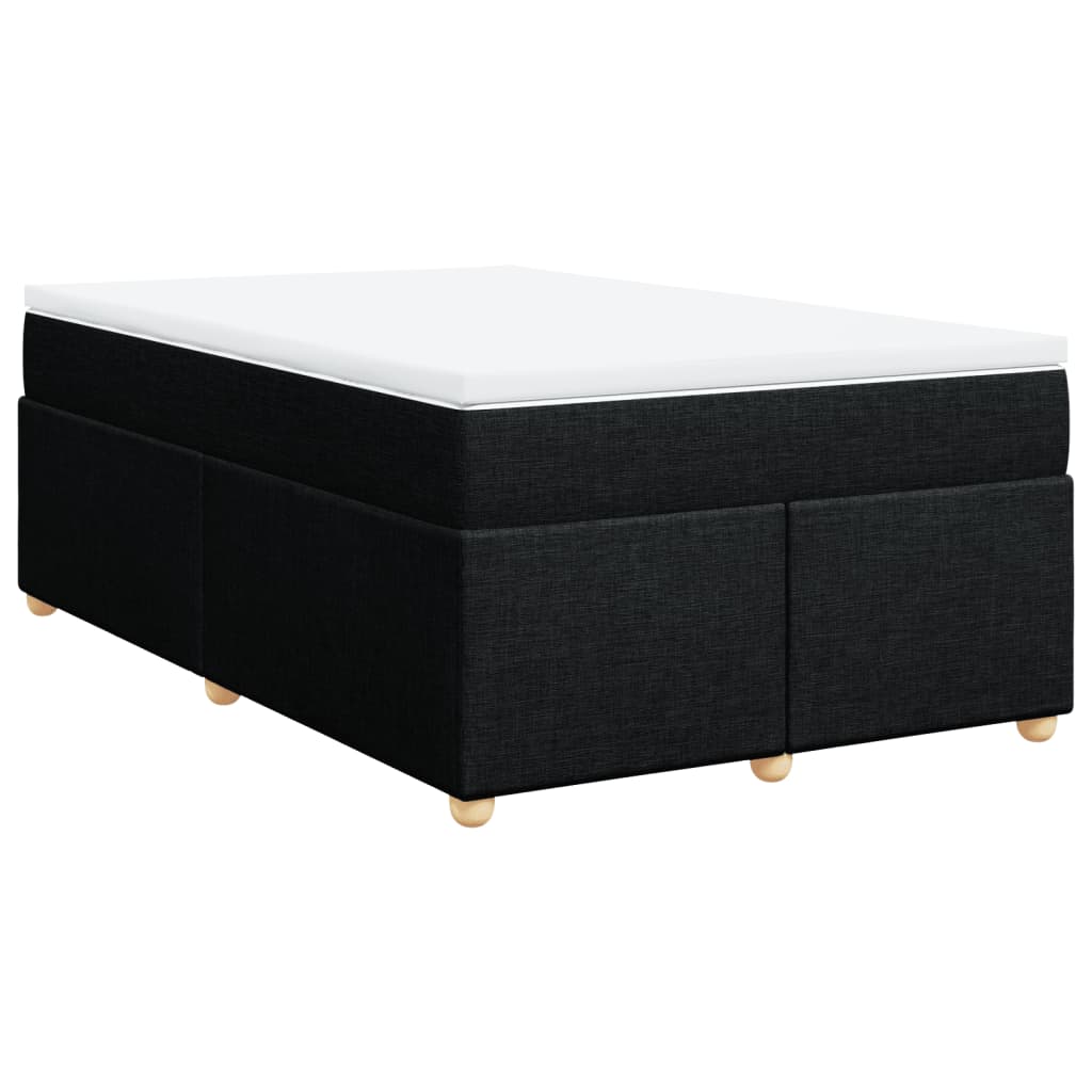 Sommier à lattes de lit avec matelas Noir 120x200 cm Tissu - XIOS