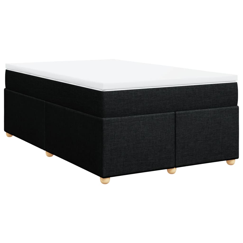 Sommier à lattes de lit avec matelas Noir 120x200 cm Tissu - XIOS