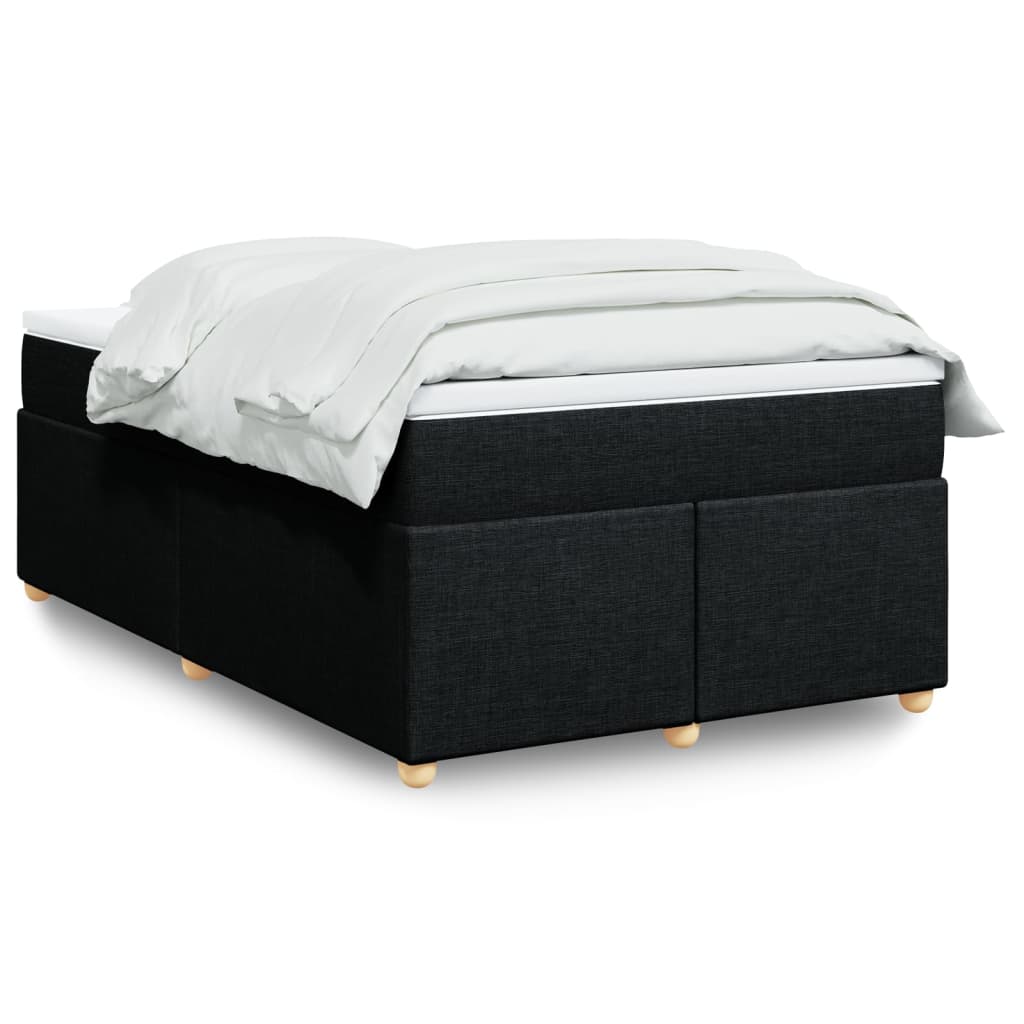 Sommier à lattes de lit avec matelas Noir 120x200 cm Tissu - XIOS