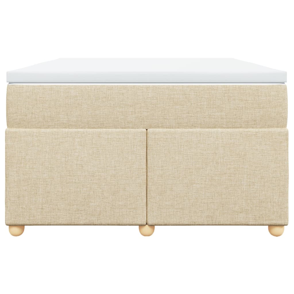 Sommier à lattes de lit avec matelas Crème 120x200 cm Tissu - XIOS