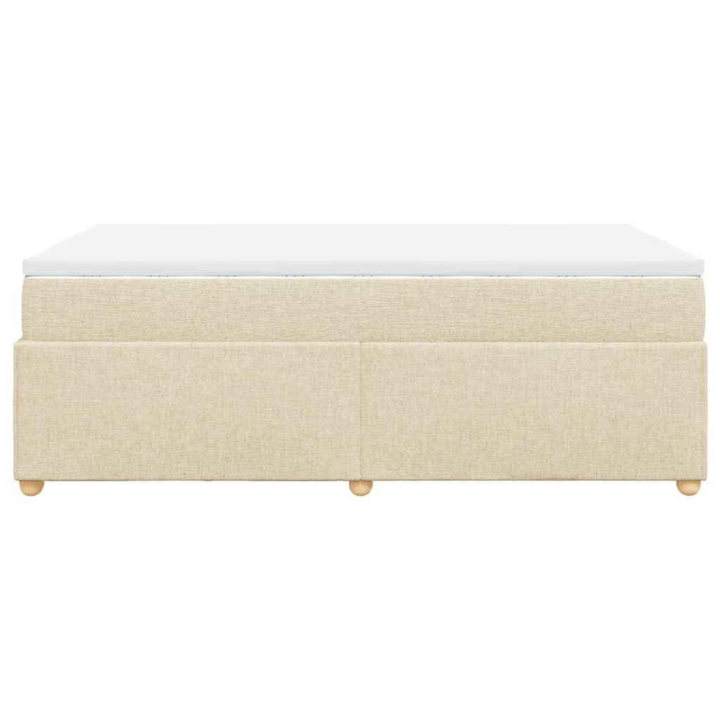 Sommier à lattes de lit avec matelas Crème 120x200 cm Tissu - XIOS