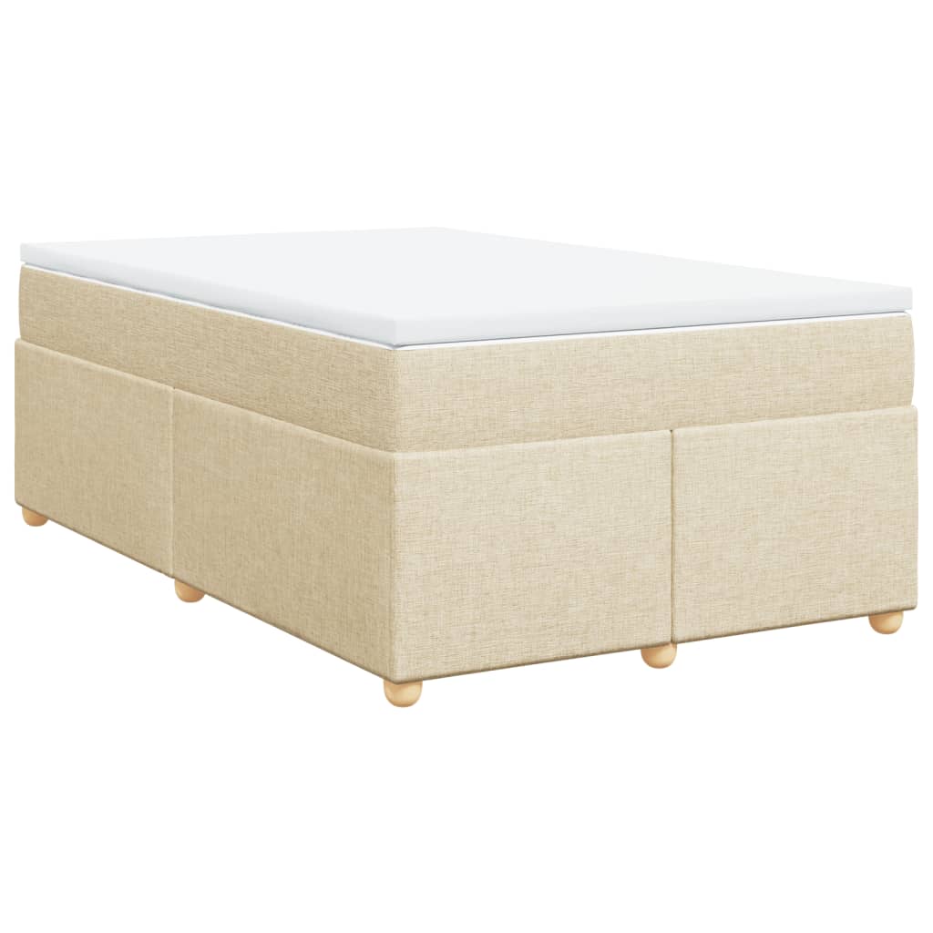 Sommier à lattes de lit avec matelas Crème 120x200 cm Tissu - XIOS