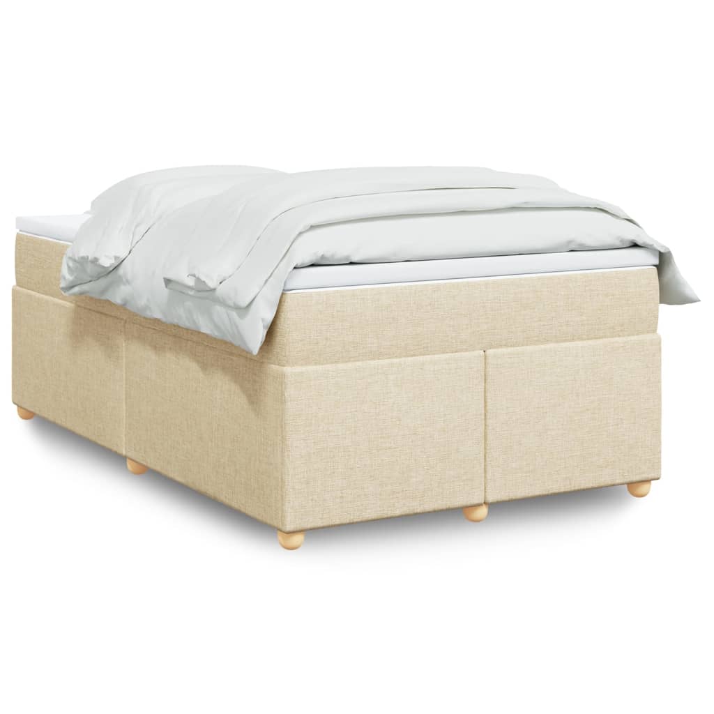 Sommier à lattes de lit avec matelas Crème 120x200 cm Tissu - XIOS