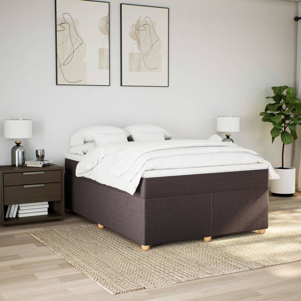 Sommier à lattes de lit avec matelas Marron foncé 140x190 cm - XIOS
