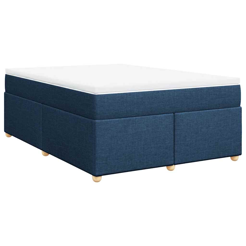 Sommier à lattes de lit avec matelas Bleu 140x190 cm Tissu - XIOS