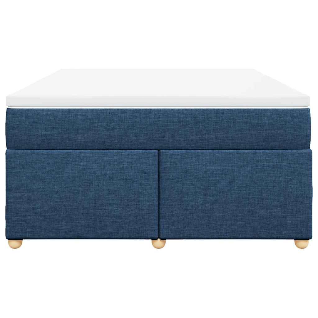Sommier à lattes de lit avec matelas Bleu 140x190 cm Tissu - XIOS