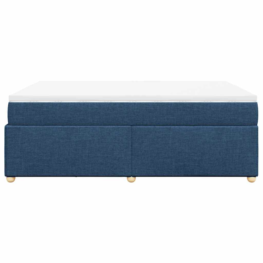 Sommier à lattes de lit avec matelas Bleu 140x190 cm Tissu - XIOS
