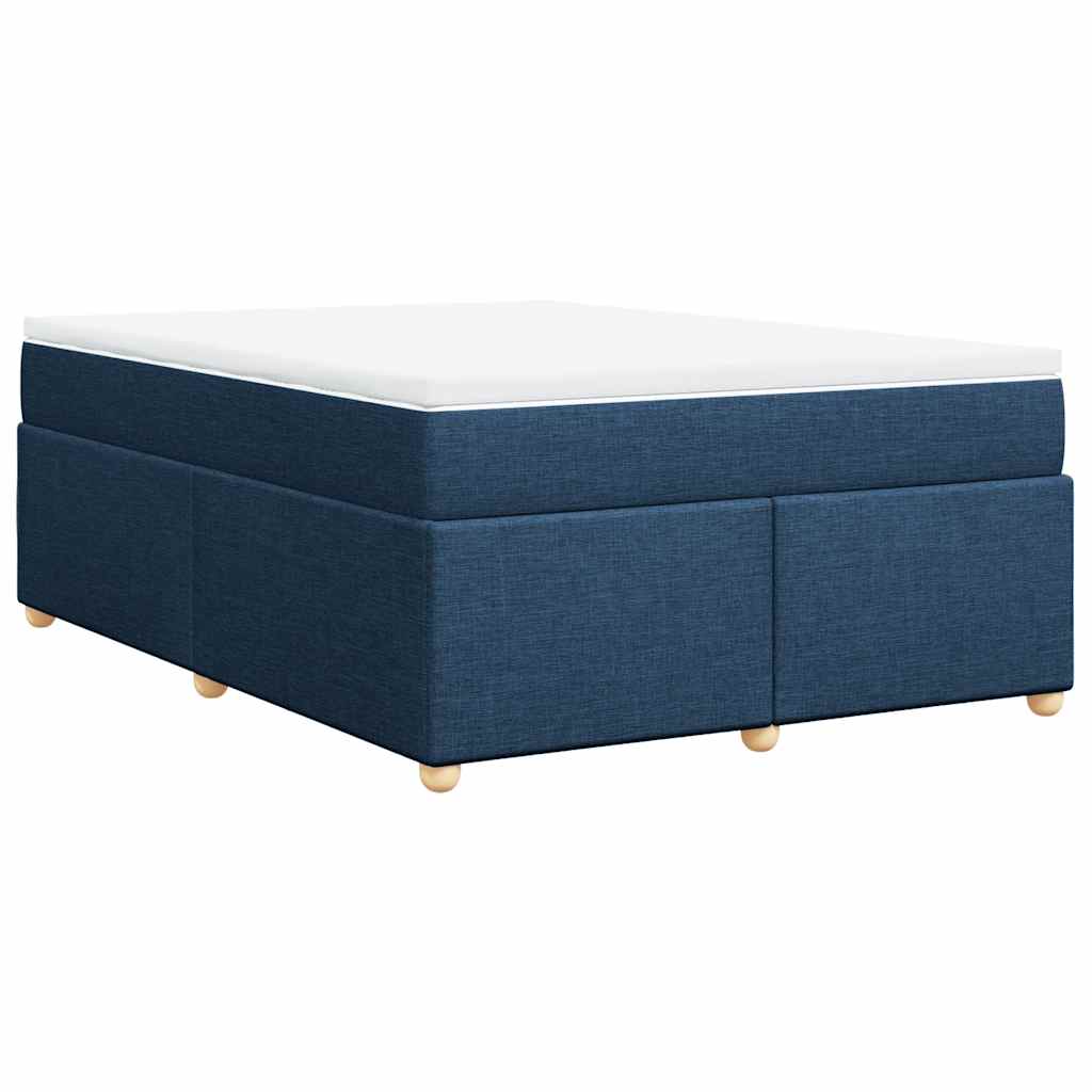 Sommier à lattes de lit avec matelas Bleu 140x190 cm Tissu - XIOS