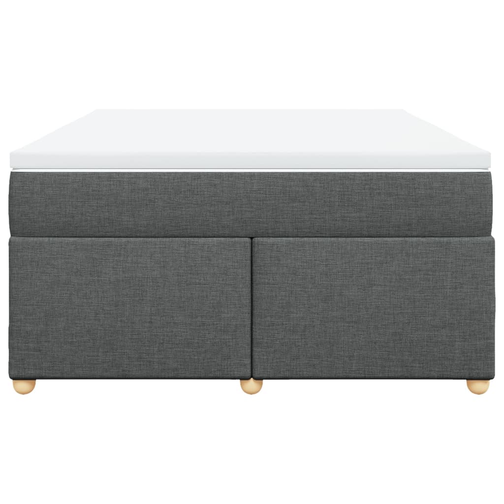Sommier à lattes de lit avec matelas Gris foncé 140x200cm Tissu - XIOS