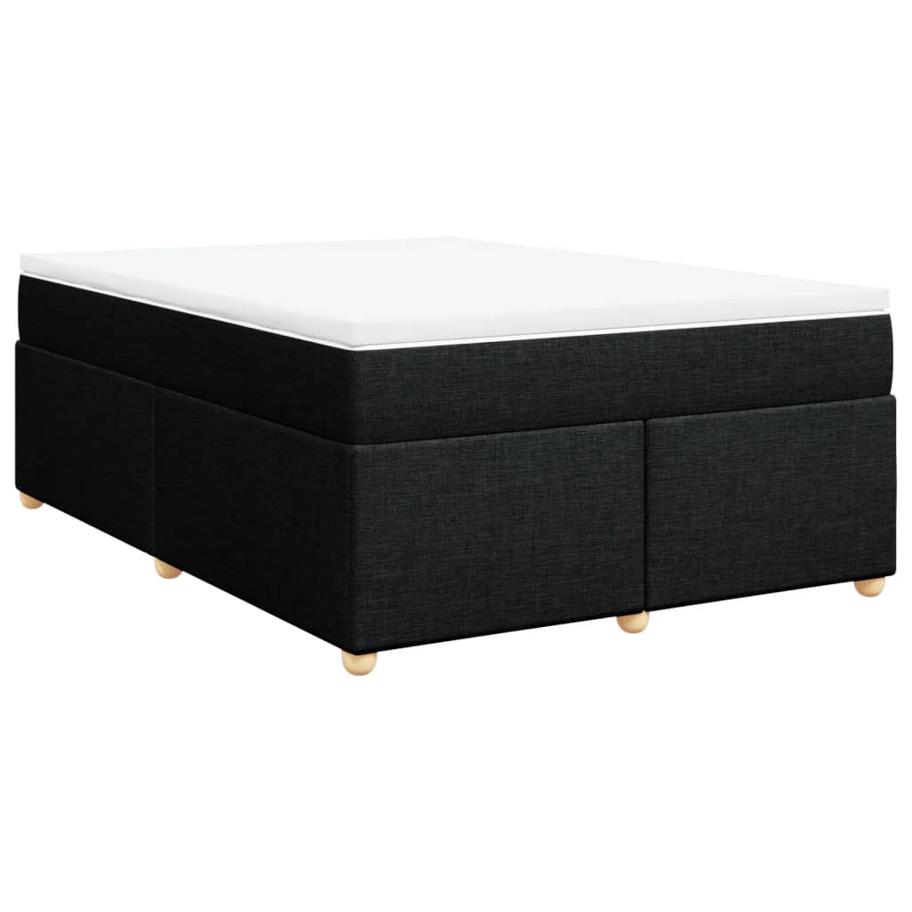 Sommier à lattes de lit avec matelas Noir 140x200 cm Tissu - XIOS