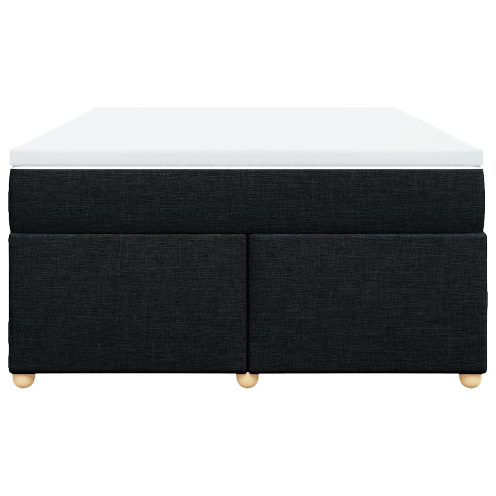 Sommier à lattes de lit avec matelas Noir 140x200 cm Tissu - XIOS