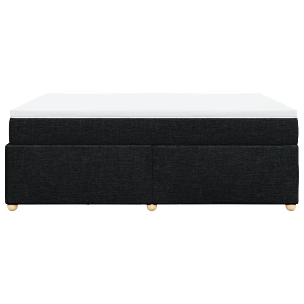 Sommier à lattes de lit avec matelas Noir 140x200 cm Tissu - XIOS
