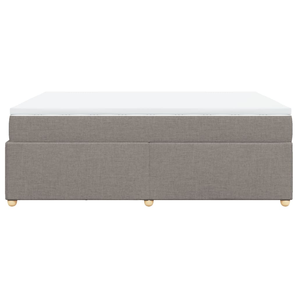 Sommier à lattes de lit avec matelas Taupe 140x200 cm Tissu - XIOS