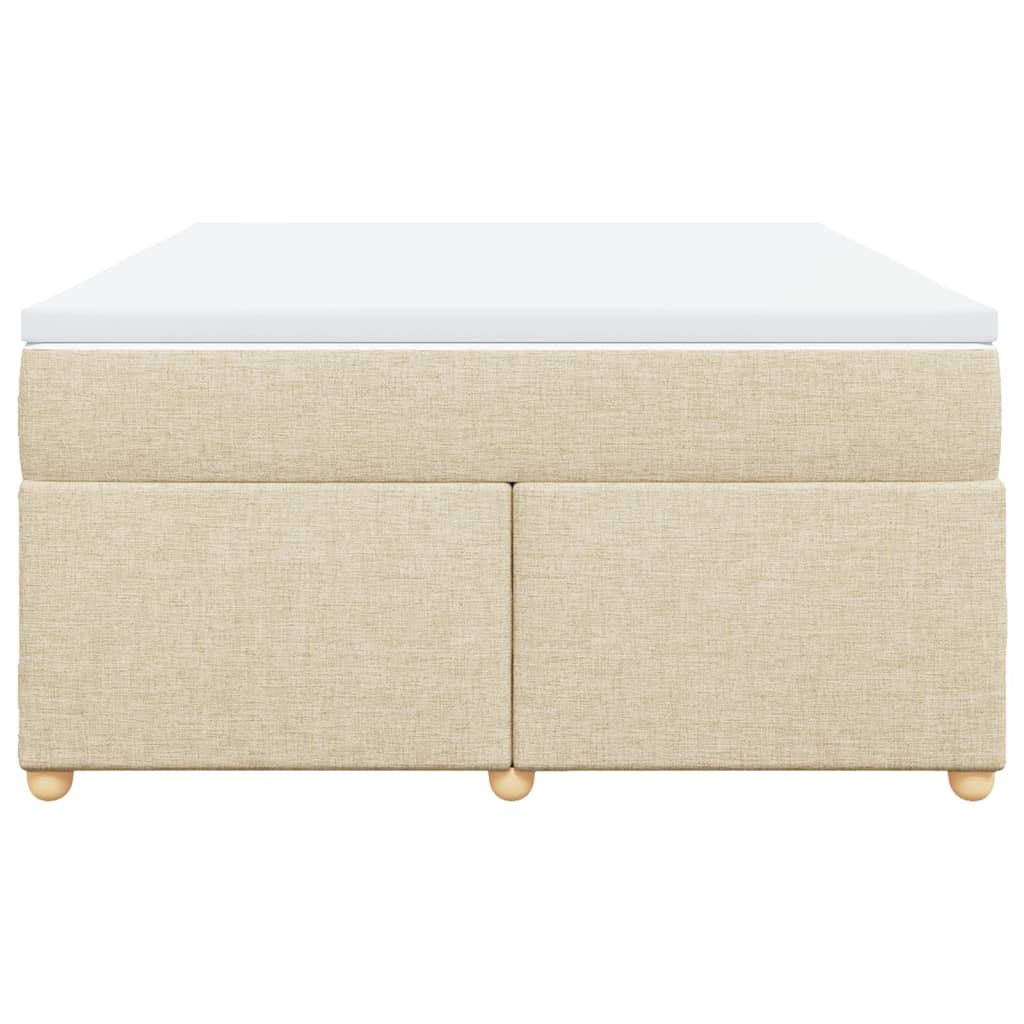 Sommier à lattes de lit avec matelas Crème 140x200 cm Tissu - XIOS
