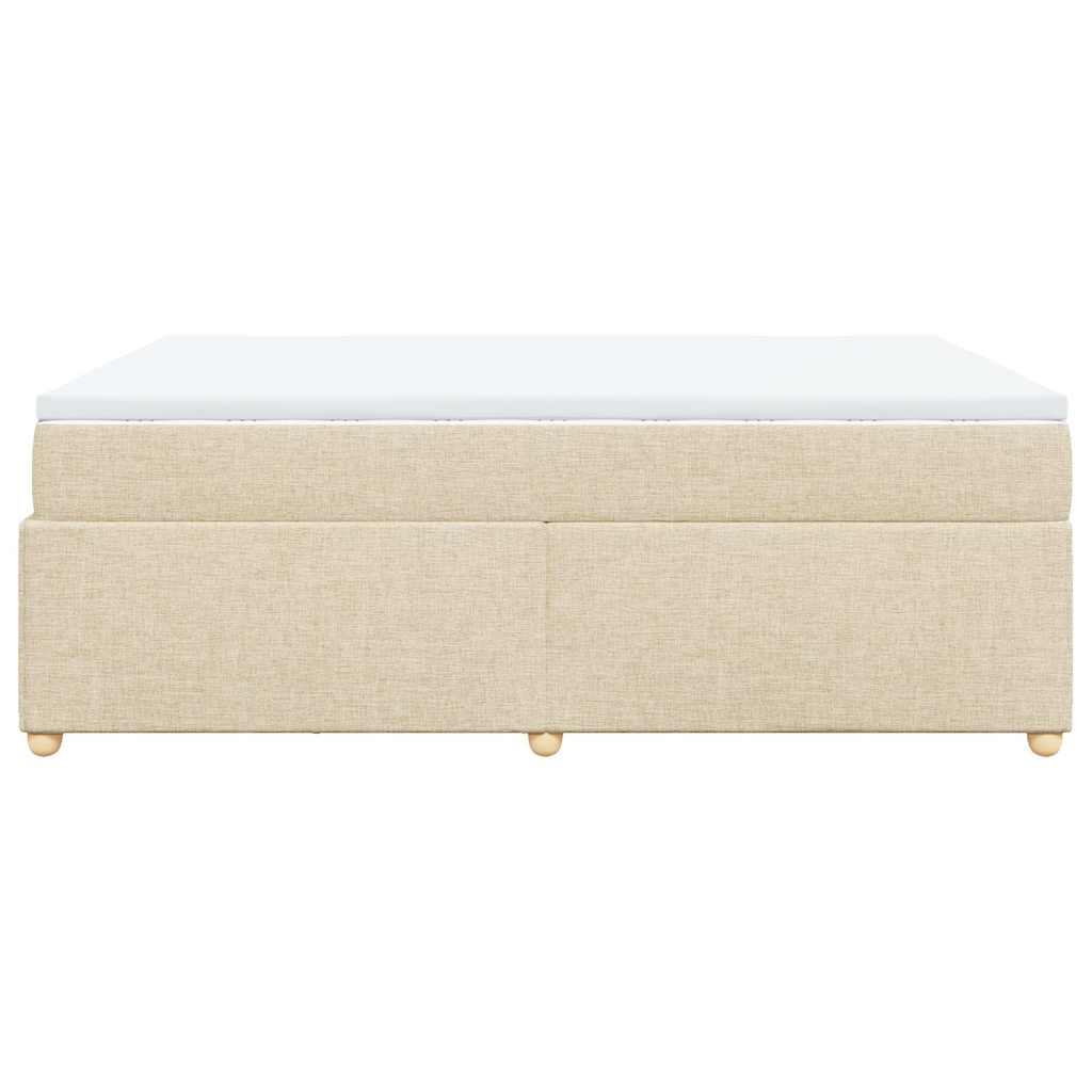 Sommier à lattes de lit avec matelas Crème 140x200 cm Tissu - XIOS
