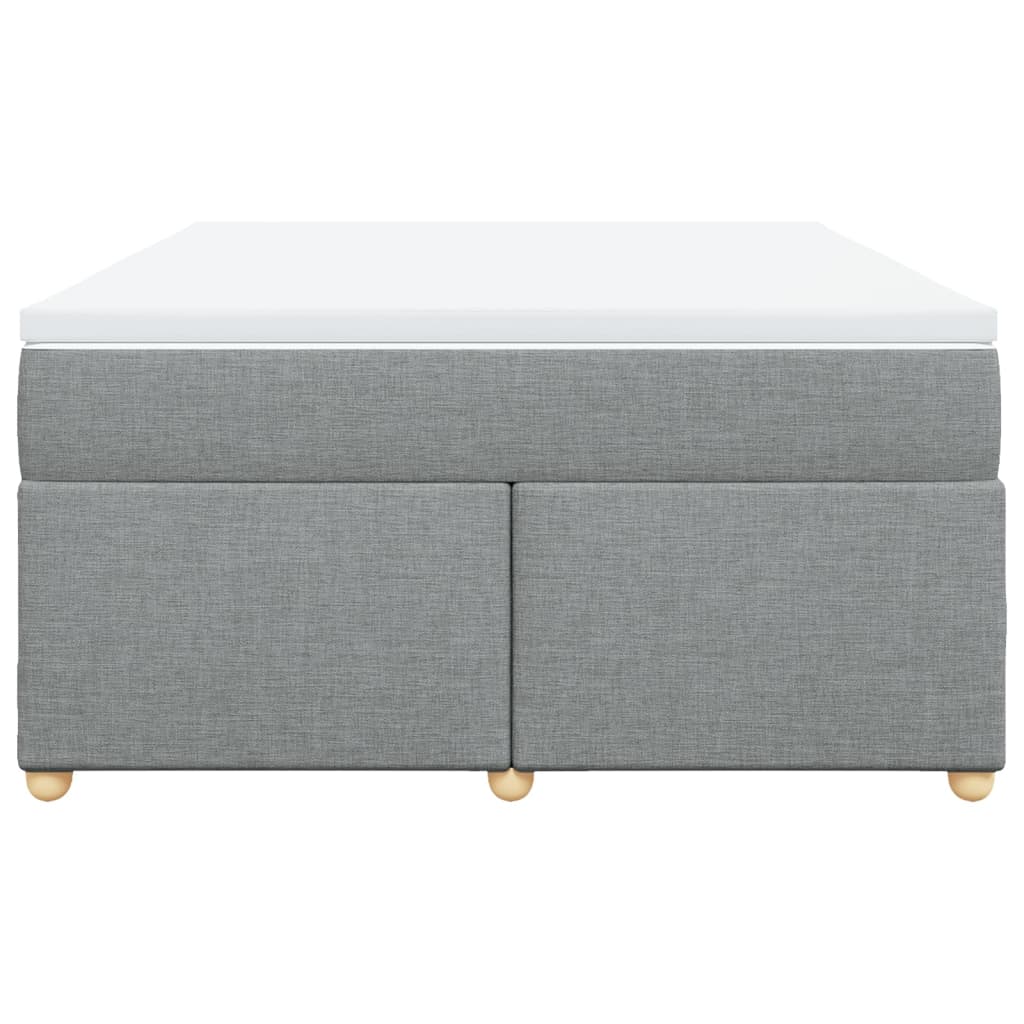 Sommier à lattes de lit avec matelas Gris clair 160x200cm Tissu - XIOS