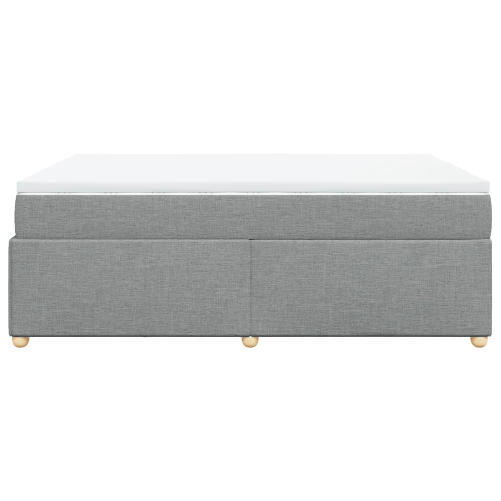 Sommier à lattes de lit avec matelas Gris clair 160x200cm Tissu - XIOS