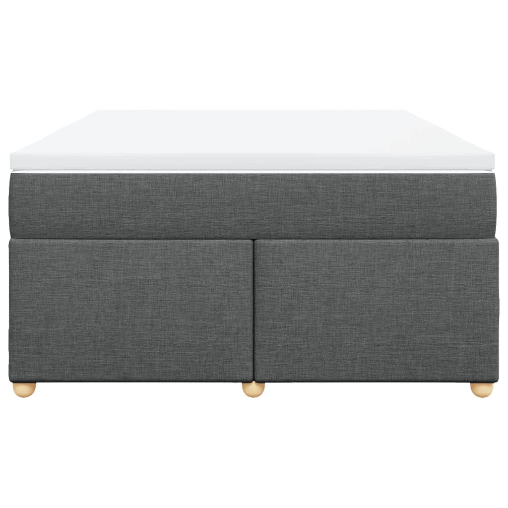 Sommier à lattes de lit avec matelas Gris foncé 160x200cm Tissu - XIOS