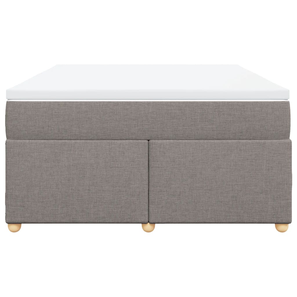 Sommier à lattes de lit avec matelas Taupe 160x200 cm Tissu - XIOS