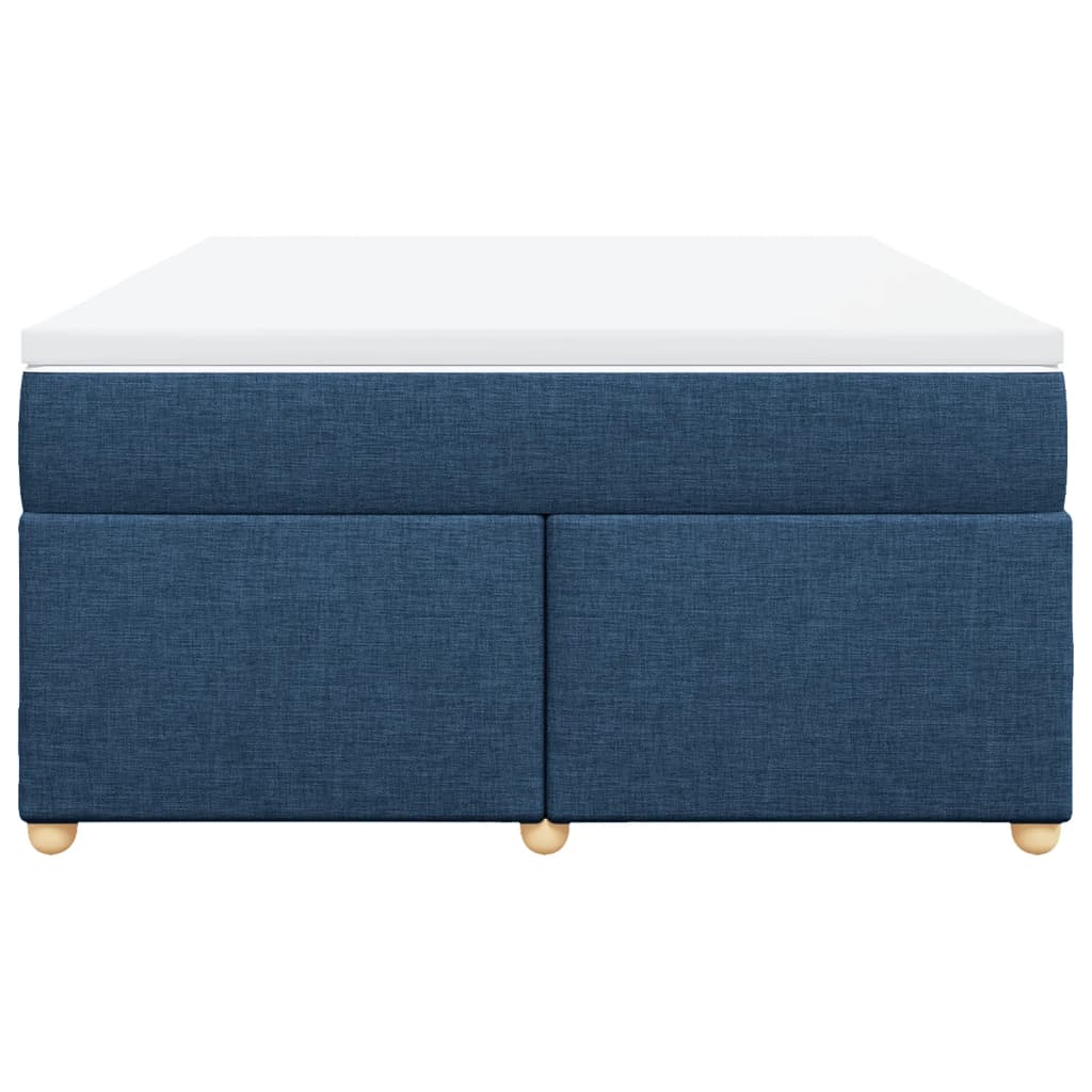 Sommier à lattes de lit avec matelas Bleu 160x200 cm Tissu - XIOS
