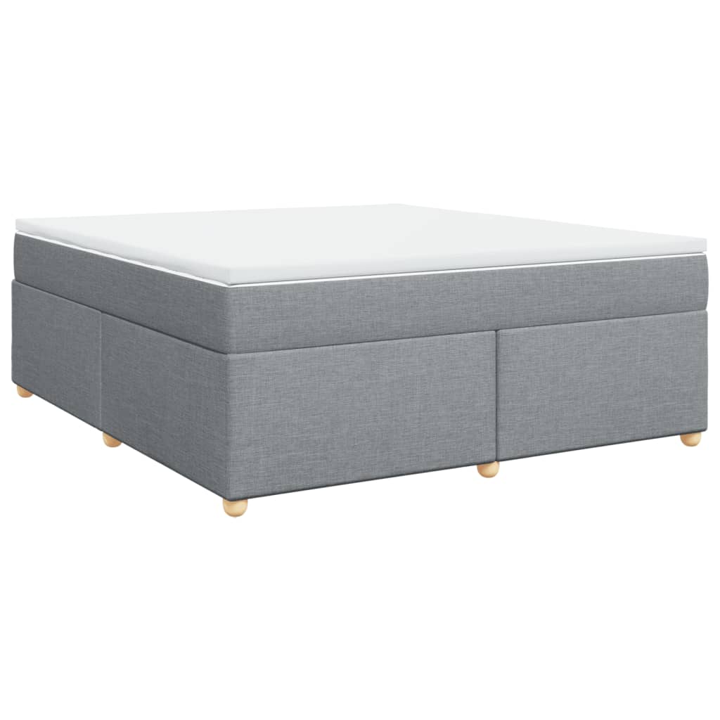 Sommier à lattes de lit avec matelas Gris clair 180x200cm Tissu - XIOS