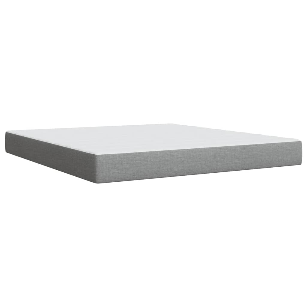 Sommier à lattes de lit avec matelas Gris clair 180x200cm Tissu - XIOS
