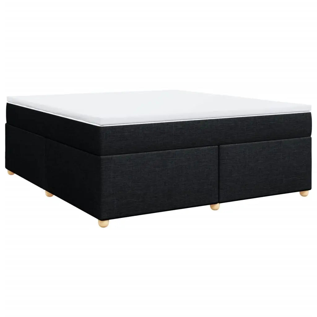 Sommier à lattes de lit avec matelas Noir 180x200 cm Tissu - XIOS