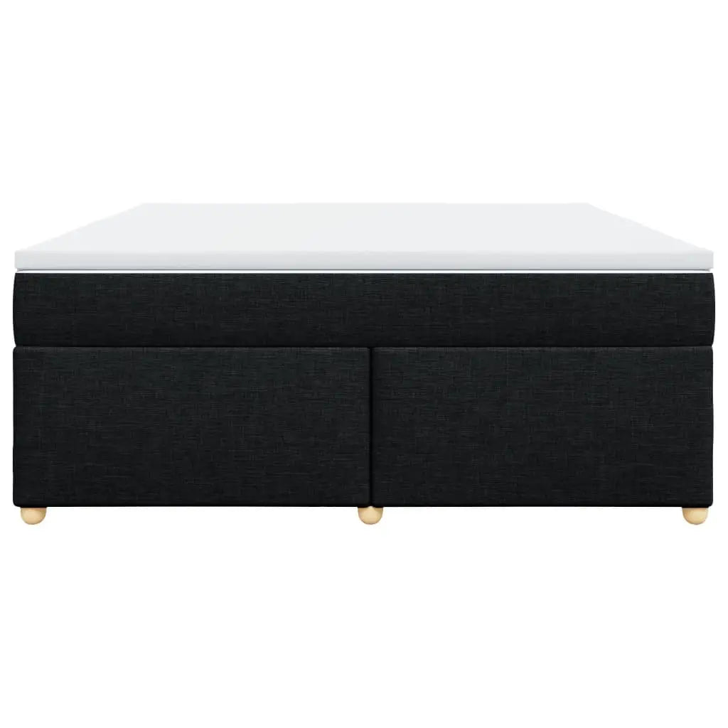 Sommier à lattes de lit avec matelas Noir 180x200 cm Tissu - XIOS