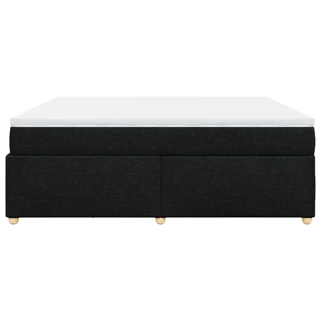 Sommier à lattes de lit avec matelas Noir 180x200 cm Tissu - XIOS