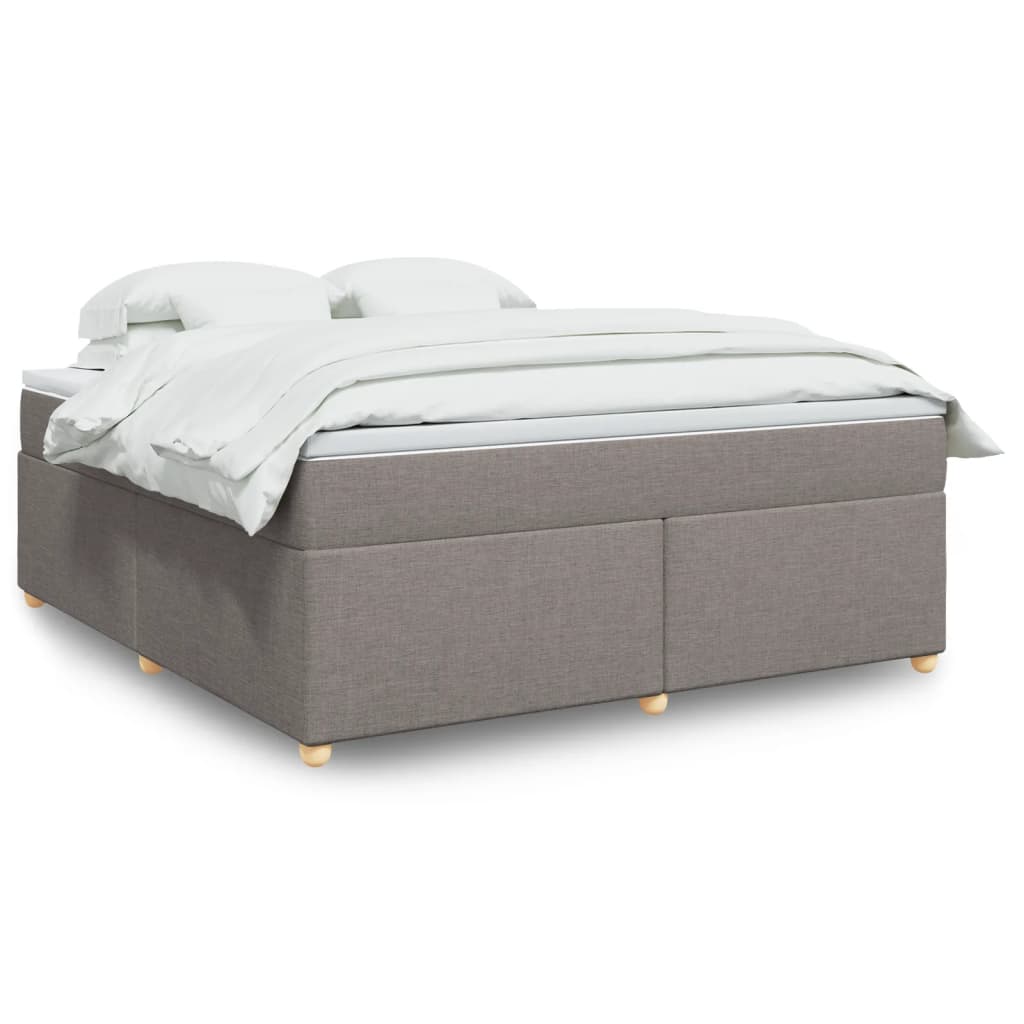 Sommier à lattes de lit avec matelas Taupe 180x200 cm Tissu - XIOS