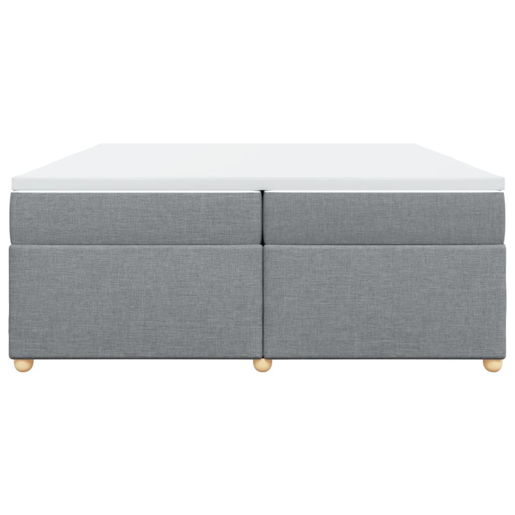 Sommier à lattes de lit avec matelas Gris clair 200x200cm Tissu - XIOS