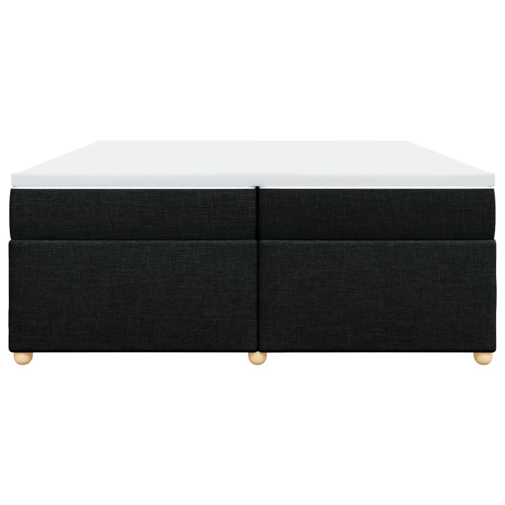 Sommier à lattes de lit avec matelas Noir 200x200 cm Tissu - XIOS