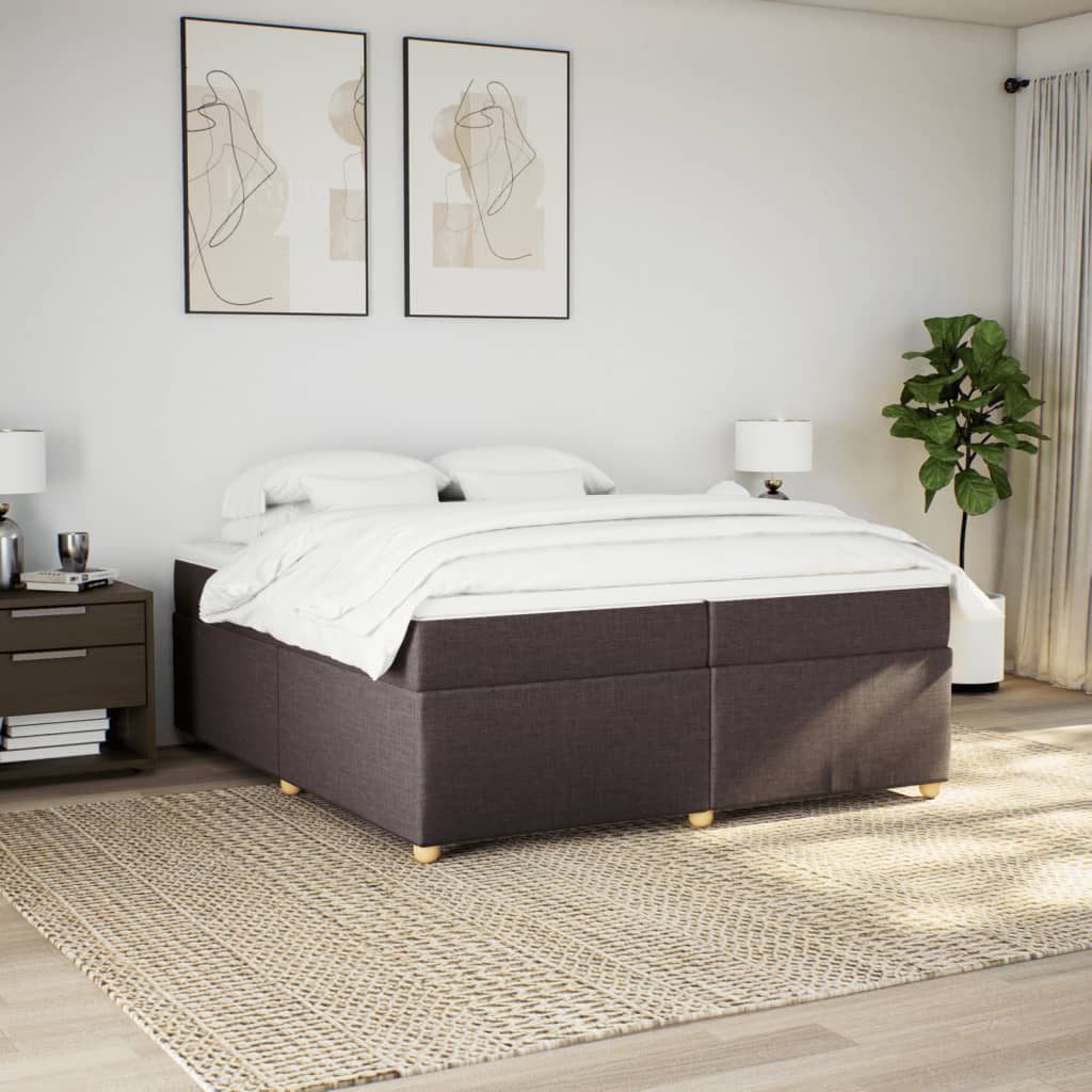 Sommier à lattes de lit avec matelas Marron foncé 200x200 cm - XIOS