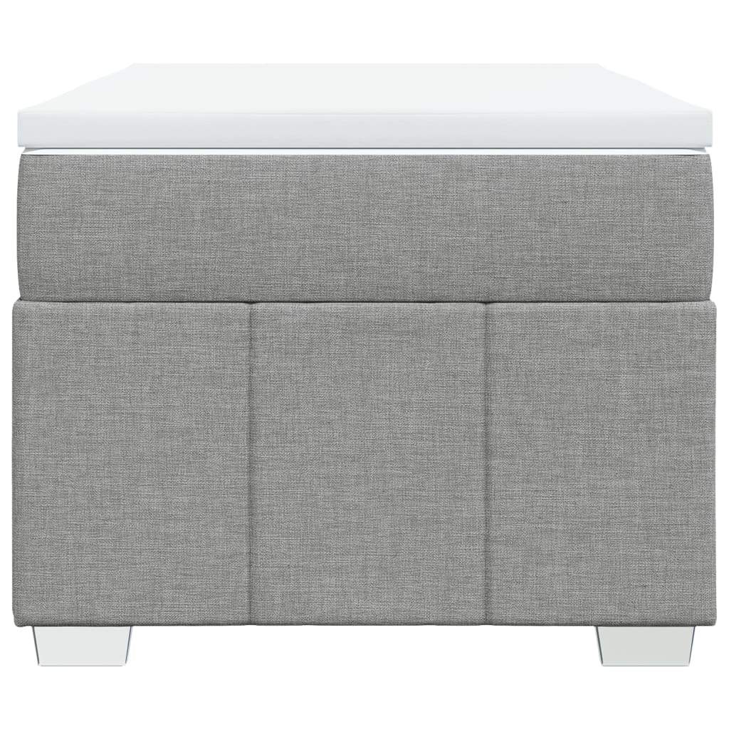 Sommier à lattes de lit avec matelas gris clair 80x200 cm tissu - XIOS