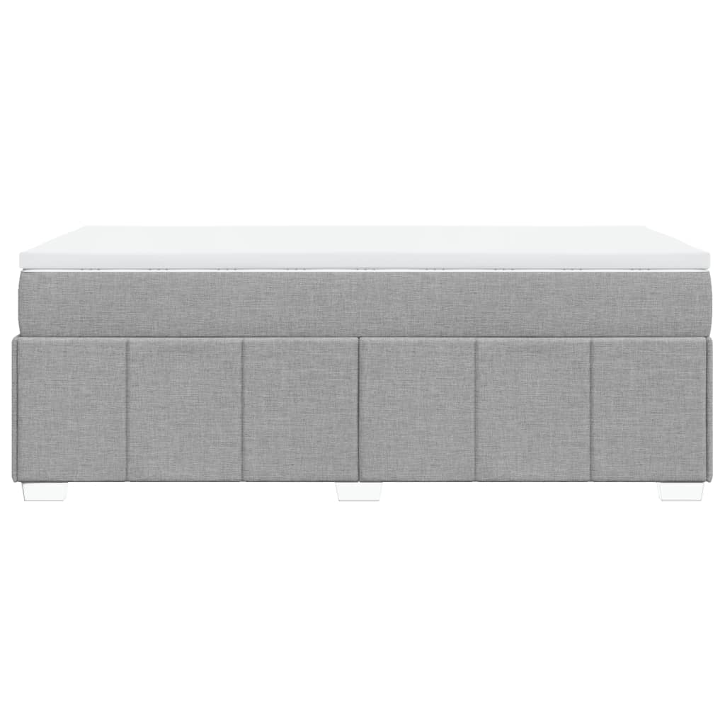 Sommier à lattes de lit avec matelas gris clair 80x200 cm tissu - XIOS