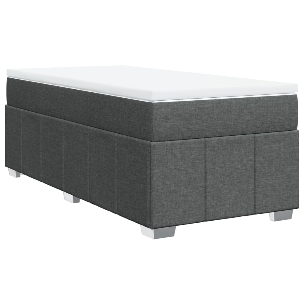 Sommier à lattes de lit avec matelas Gris foncé 80x200 cm Tissu - XIOS
