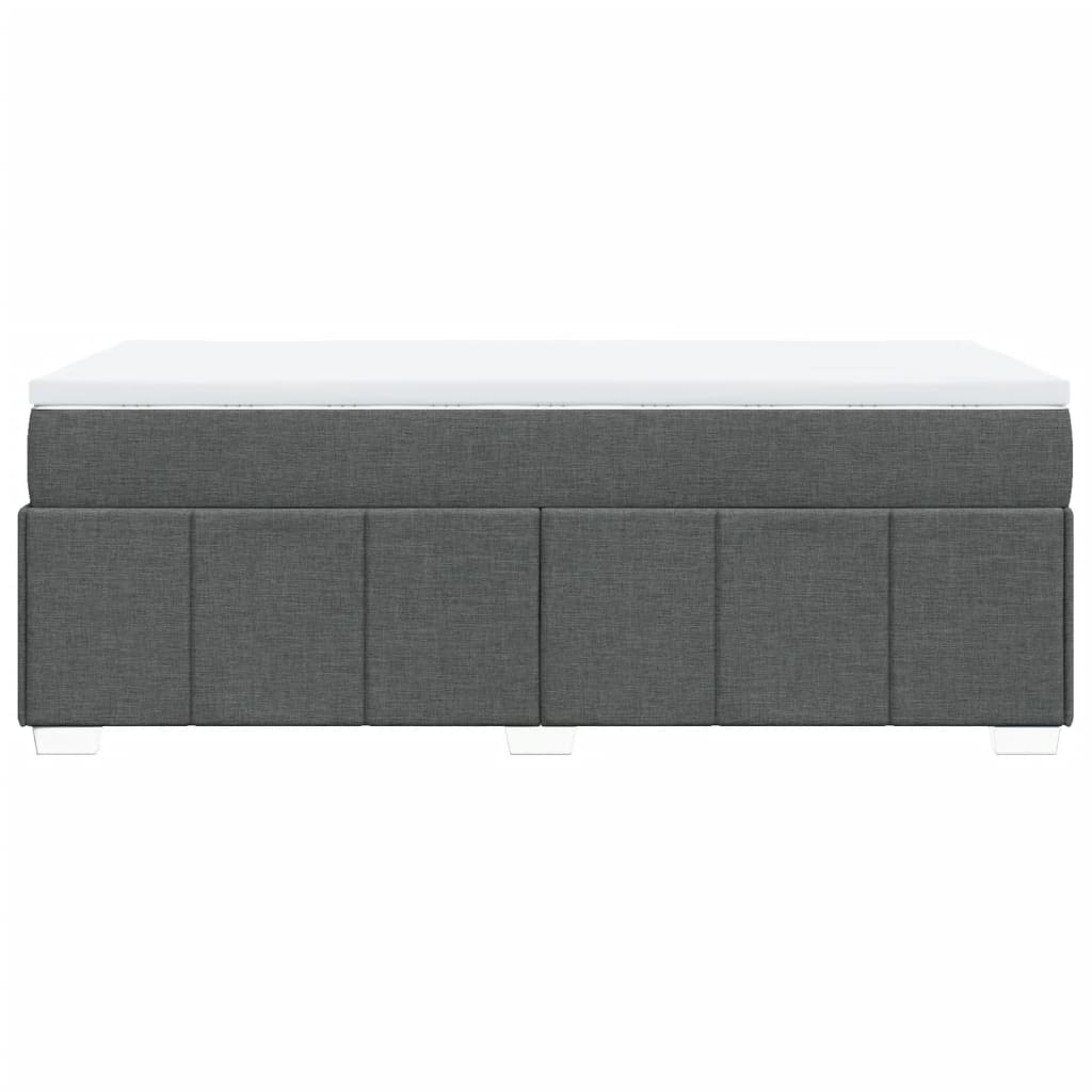 Sommier à lattes de lit avec matelas Gris foncé 80x200 cm Tissu - XIOS