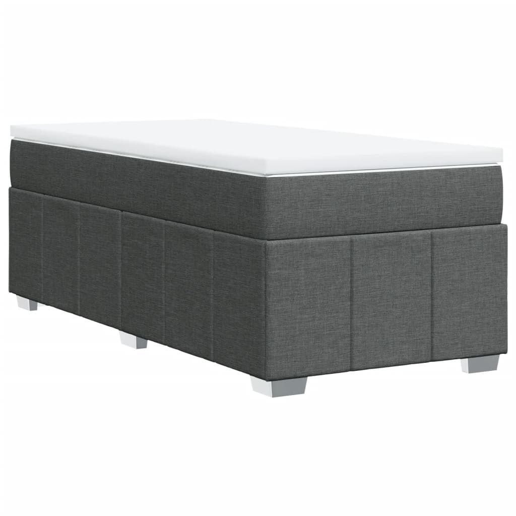 Sommier à lattes de lit avec matelas Gris foncé 80x200 cm Tissu - XIOS