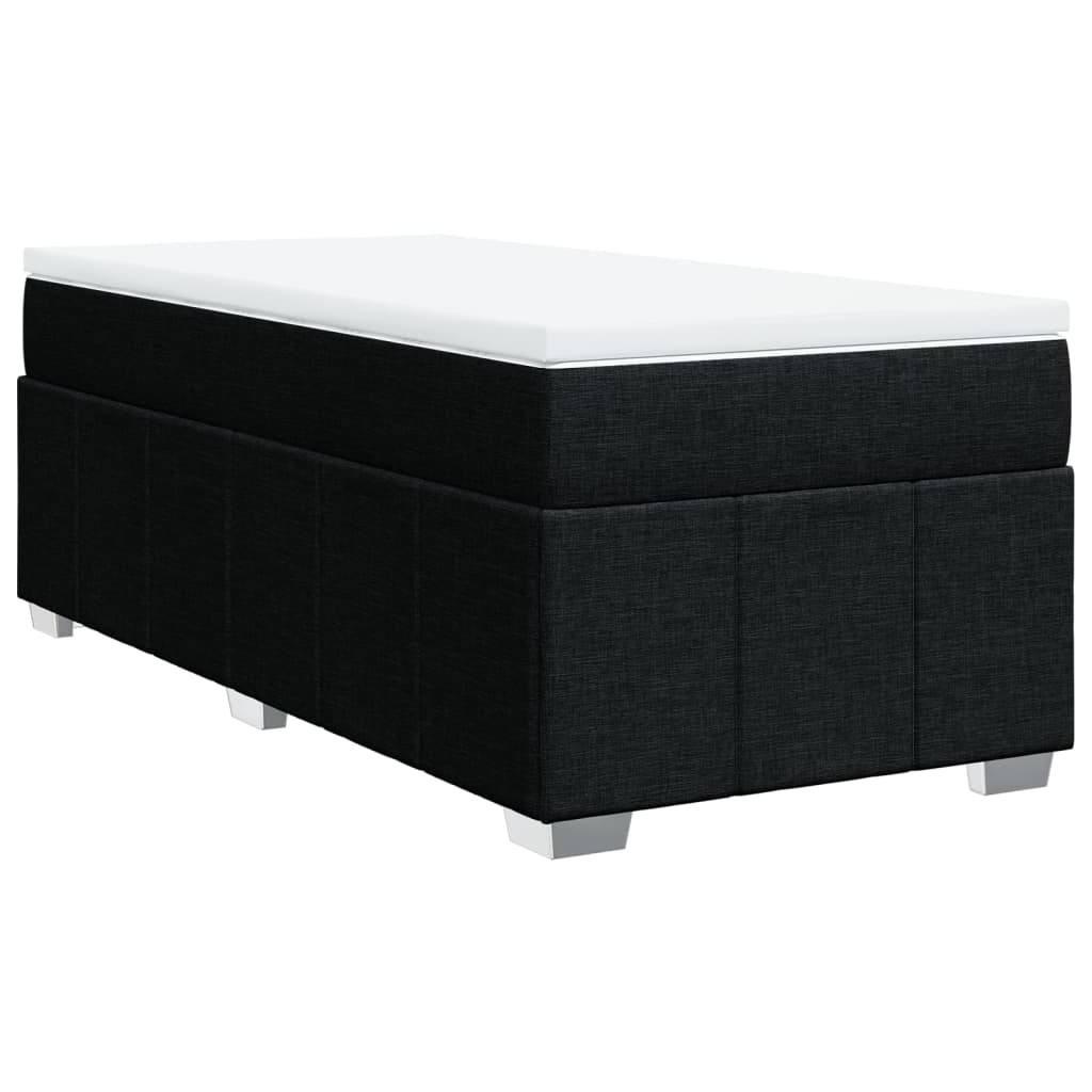 Sommier à lattes de lit et matelas Noir 80x200 cm Tissu - XIOS