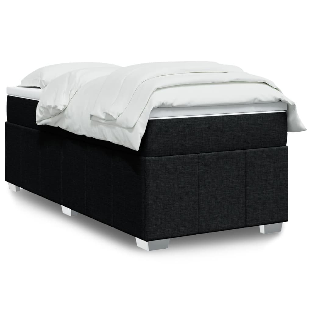 Sommier à lattes de lit et matelas Noir 80x200 cm Tissu - XIOS