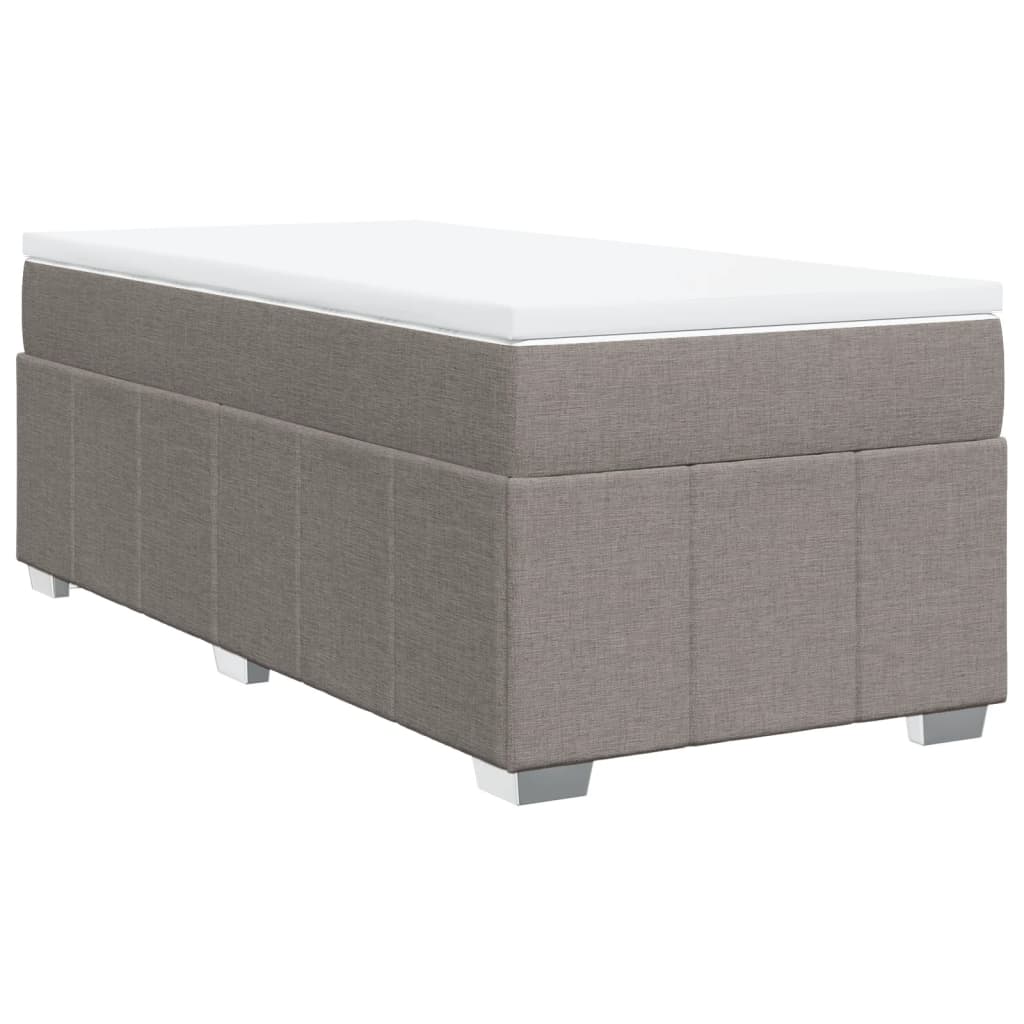 Sommier à lattes de lit avec matelas Taupe 80x200 cm Tissu - XIOS