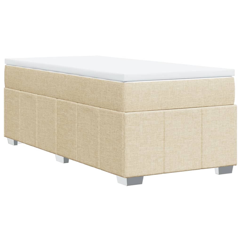 Sommier à lattes de lit avec matelas Crème 80x200 cm Tissu - XIOS