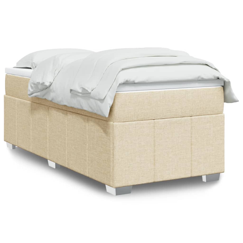 Sommier à lattes de lit avec matelas Crème 80x200 cm Tissu - XIOS