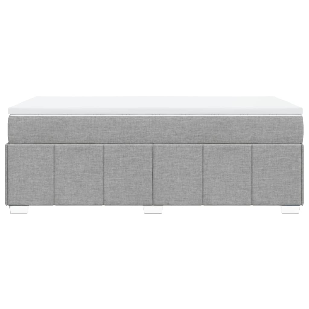 Sommier à lattes de lit et matelas Gris clair 90x190 cm Tissu - XIOS