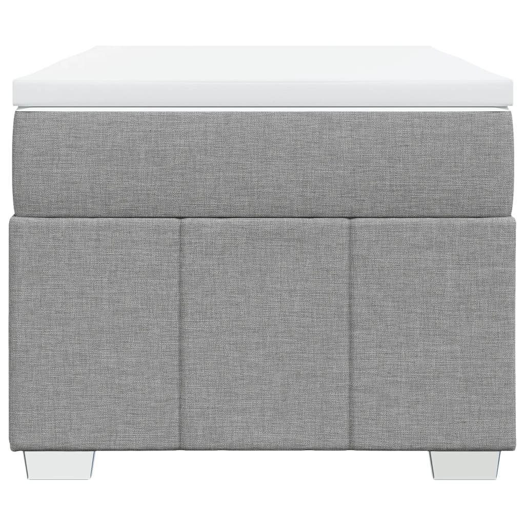 Sommier à lattes de lit avec matelas Gris clair 90x200 cm Tissu - XIOS