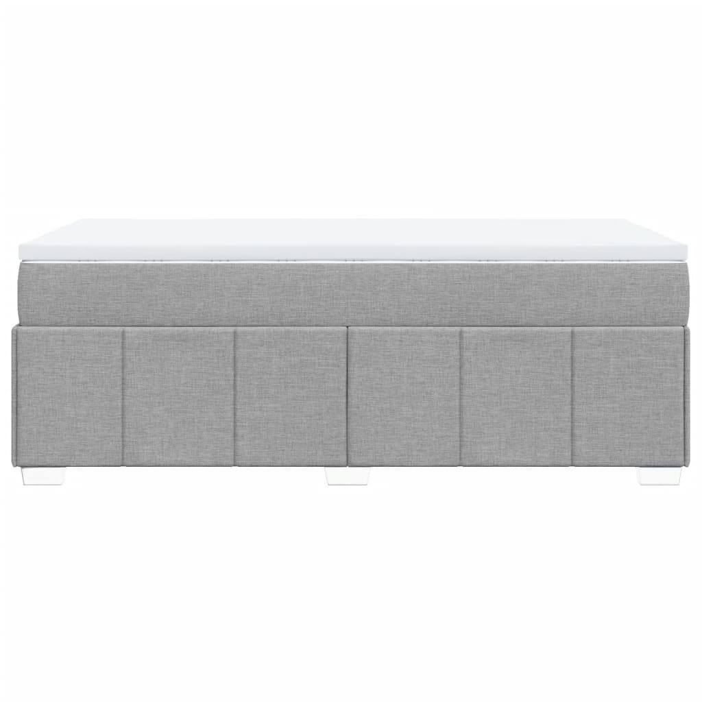 Sommier à lattes de lit avec matelas Gris clair 90x200 cm Tissu - XIOS