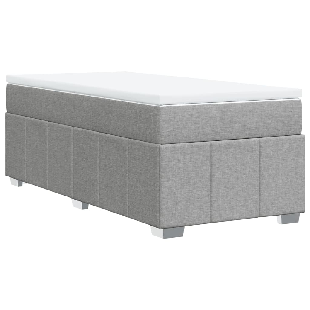 Sommier à lattes de lit avec matelas Gris clair 90x200 cm Tissu - XIOS
