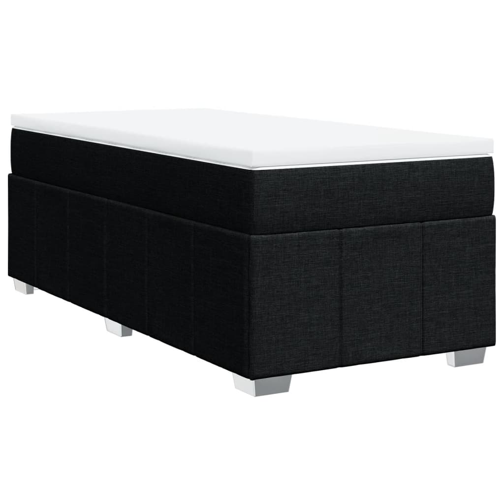 Sommier à lattes de lit avec matelas Noir 90x200 cm Tissu - XIOS