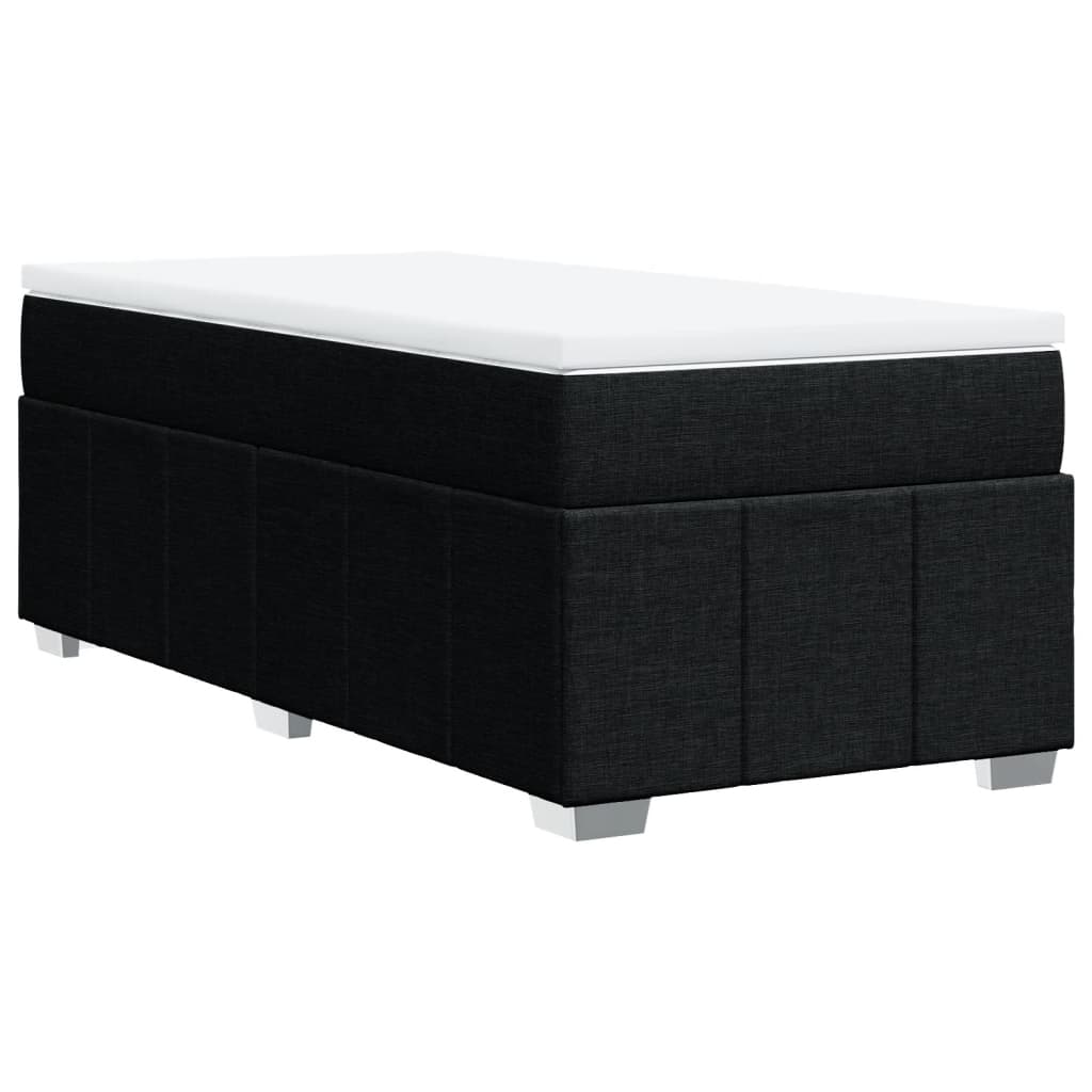 Sommier à lattes de lit avec matelas Noir 90x200 cm Tissu - XIOS