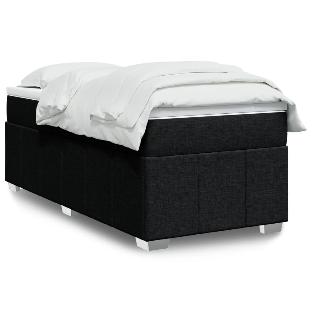 Sommier à lattes de lit avec matelas Noir 90x200 cm Tissu - XIOS